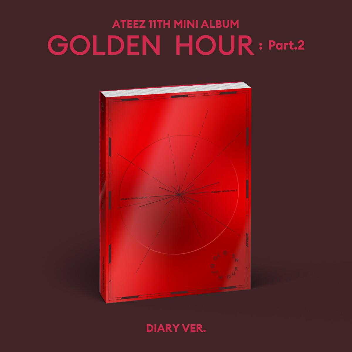 【楽天ブックス限定先着特典+他】【クレジットカード決済限定】[GOLDEN HOUR : Part.2] ＜DIARY Ver.＞(ATEEZラッキーロトイベント オンライン抽選権+メンバー別トレカ+他)